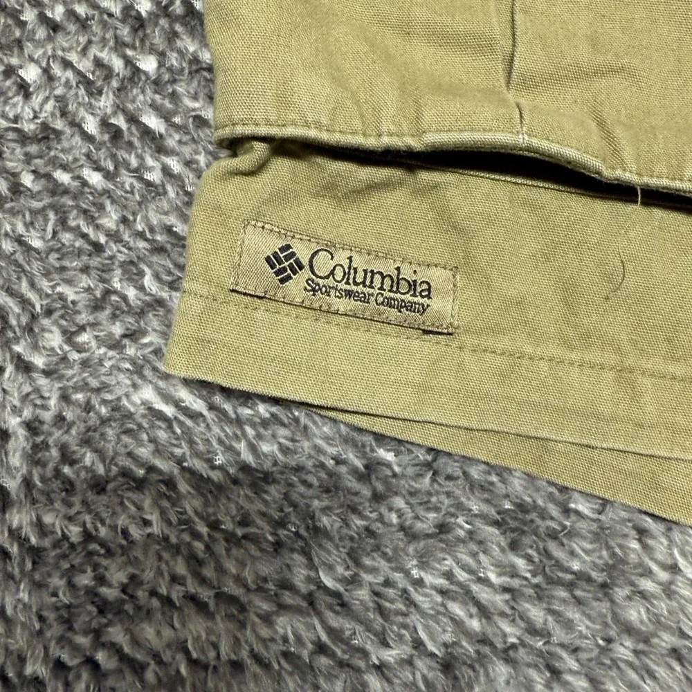 Columbia Mens Cargo Shorts 38 Khaki‎ Tan Flat Front Hiking Outdoor Cotton